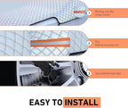 Heavy Duty Winter Car Snow Cover, Thickened Enlarge Hail Protector Cover, Waterproof Windshield Frost Cover with Side Window & Rearview Mirror, Fit for Most Cars (Silver)