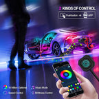 Dreamcolor Acrylic Interior Car Lights, Car Accessories 2 in 1 Car LED Strip Lights with APP Control and 213 Modes, Car Center Console Fiber Optic Lights, RGB Neon Light Kits