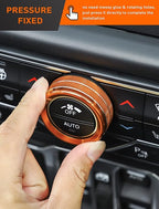 HVAC Climate Control Panel Knob Trim Kit & Light Control Switch Cover, Air Conditioner Knob Aluminum Alloy Ring for 2018-2025 Jeep Wrangler JL JLU & Gladiator JT, Interior Accessories,Orange