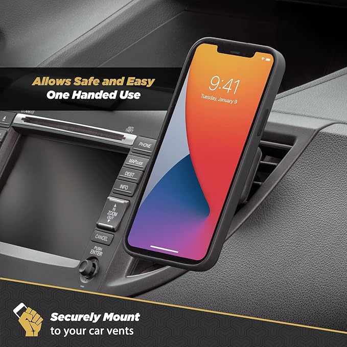 MAGVM2B-2PKBP0 MagicMount Magnetic Phone Mount for Car Air Vent, Universal Cell Phone Holder for Car Vent Mount, Strong Magnet Hold, Compatible with iPhone, Samsung, & All Devices (Pack of 2)