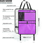 Seat Back Organizer Mallow Car Backseat Protective Kick Mat with Mesh Pockets, Kick Mats for Vehicles To Protect From Dirt