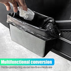 Car Trash Can, Foldable Waterproof Leather Trash Bin Garbage Organizer, Multi-Pocket Mini Hanging Storage Container, Universal Auto Interior Accessories for Cars, SUVs, Trucks (Grey)
