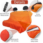 Waterproof Back Seat Cover for Dogs and Kids, Car Seat Protector Under Baby Car Seat, Child and Dog Car Seat Cover Blanket for Rear Bench(Orange, Rear Bench Seat Towel)