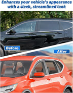 in-Channel Rain Guards Fit for Honda CR-V 2017-2022 Window Rain Guard Extra Durable CRV Window Deflectors Window Vent Visors Vent Shades Exterior Car Accessories-4pcs
