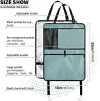Teal Car Seat Organizer for Kids Backseat Kick Mat with Adjustable Strap Backseat Protector for Vehicle Cars SUV 1 Pcs