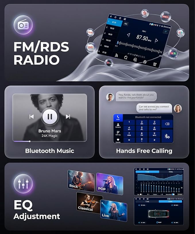 5Ghz WiFi Android 15 Car Radio for Ford Escape Kuga Mazda Tribute 2007-2012,9 Inch HD IPS Screen,32-Bnad EQ,Bluetooth 5.0,Wireless Carplay,Android Auto,Dual USB Port,GPS,HD Backup Camera,2G+64G