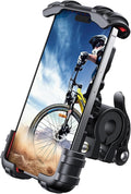Bike Phone Holder, Motorcycle Phone Mount - Motorcycle Handlebar Cell Phone Clamp, Scooter Phone Clip for iPhone 14 Plus/Pro Max, 13 Pro Max, S9, S10 and More 4.7" - 6.8" Smartphones, Red