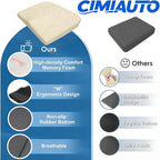 Comfort Memory Foam Car Seat Cushions For Driving,Beige Booster Cushion Pad | Ergonomic Height Cushion, Sciatica & Lower Back Pain Relief Pillow, Comfort Seat Pad for Car Office Wheelchair Short People