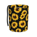 Car Garbage Bag Abstract Yellow Sunflower Mini Car Trash Bin Portable Collapsible Waterproof Rubbish Bag for Car Accessories Back Front Seat Cup Holder
