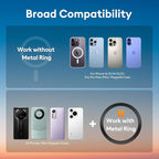 for Magsafe Car Mount Wireless Charger Magnetic Fast Charging Compatible with iPhone 17,16,15,14,13,Pro Max,Mini,Magsafe Case, Air Vent and Stick On Dashboard Car Phone Holder