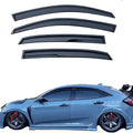 Tape-On Window Visors Rain Guards Shield for 2016-2021 Honda Civic Hatchback, Window Wind Deflectors Vent Shades for 16-21 Civic (Not Fit for Sedan),Vent Visors,Car Accessories-4pcs