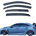 Tape-On Window Visors Rain Guards Shield for 2016-2021 Honda Civic Hatchback, Window Wind Deflectors Vent Shades for 16-21 Civic (Not Fit for Sedan),Vent Visors,Car Accessories-4pcs