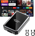LAMTTO 2-in-1 Car TV Mate Pro – Wireless CarPlay Adapter with HD Media Port Input for TV Stick, Switch to Watch on Car Screen Compatible with Wired CarPlay Touchscreen Cars（2016-2025）