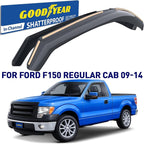 Goodyear Shatterproof in-Channel Window Deflectors for Trucks Ford F150 2009-2014 Regular Cab, Standard Cab, Rain Guards, Window Visors for Cars, Vent Deflector, Truck Accessories, 2 pcs- GY003406