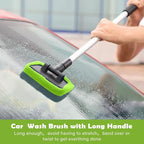 3 Set Windshield Cleaner Tool Inside Car Window Cleaner Tool with 3 Extendable Handle 9 Reusable Microfiber Pads and 3 Spray Bottles for Auto Home Interior Exterior Glass Cleaning(Green)