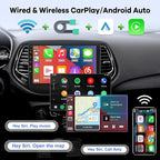 [2G+64G] Car Radio for Jeep Compass 2017-2020, 10 inch Touch Screen Android 13 Stereo, Carplay/Android Auto/EQ Audio/SWC/Bluetooth +AHD Backup Camera