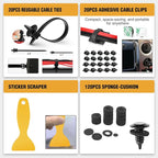 330Pcs Trim Removal Tool, Auto Push Pin Bumper Retainer Clip Set Fastener Terminal Remover Tool Adhesive Cable Clips Kit Car Panel Radio Removal Auto Clip Pliers, Yellow