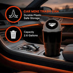 Cup Holder Trash Can for Car, Leakproof Vehicle Back Seat Garbage Can Mini Portable Trash Bin with Lid, Universal Smellproof Cup Holder Garbage Bin for Cars Trucks SUVs (Gray)