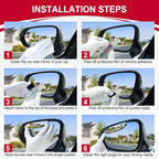 Long Blind Spot Mirror, Strip HD Glass Frameless Convex Rear View Mirrors Exterior Accessories with Wide Angle Adjustable Stick for Car SUV and Trucks, Pack of 2
