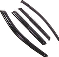 WD2-698 Dark Smoke 4 Pcs Set Window Visor (Outside Mount) Deflector Rain Guard Compatible with 2005-2008 Jaguar Jaguar X-Type Wagon