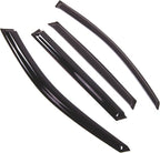 WD2-698 Dark Smoke 4 Pcs Set Window Visor (Outside Mount) Deflector Rain Guard Compatible with 2005-2008 Jaguar Jaguar X-Type Wagon