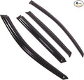 Outside Mount Window Vent Visors Rain Guards Compatible with Jaguar X-Type Wagon 2005-2008 | Side Window Wind Deflectors Rain Shields | Smoke Tinted, 4 Pcs Set, DGWV-698