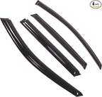 Outside Mount Window Vent Visors Rain Guards Compatible with Jaguar X-Type Wagon 2005-2008 | Side Window Wind Deflectors Rain Shields | Smoke Tinted, 4 Pcs Set, DGWV-698
