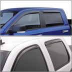 Window Visors Compatible with 06-11 Honda Civic Coupe, Pair of Tape-On Side Window Vent Visor Deflectors Rain Guard, Glossy Dark Smoke