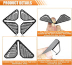2PCS Car Door Protector Edge Guards for Door Corner, Carbon Fiber Anti-Collision Front Doors Corner Protector Self-Adhesive Sticker, Universal Vehicle Decoration Accessories (Silver)