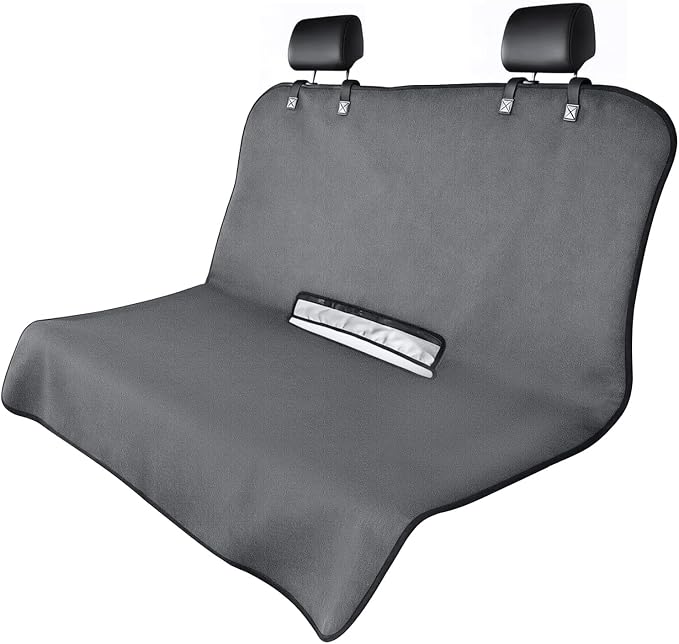 Waterproof Rear Bench Seat Cover for Kids and Pets, 3-Layer Back Seat Protector for SUVs, Sedans and Minivans, Machine Washable Non-Slip Towel Seat Cover for Spills, Pet Hair and Daily Mess