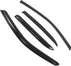 WD2-767B Dark Smoke 4 Pcs Set Window Visor (Outside Mount) Deflector Rain Guard Compatible with 2017-2018 Chrysler 300 300C