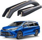 Goodyear Shatterproof in-Channel Window Deflectors for Toyota Sienna 2021-2026, Rain Guards, Window Visors for Cars, Vent Deflector, Car Accessories, 4 pcs - GY008510