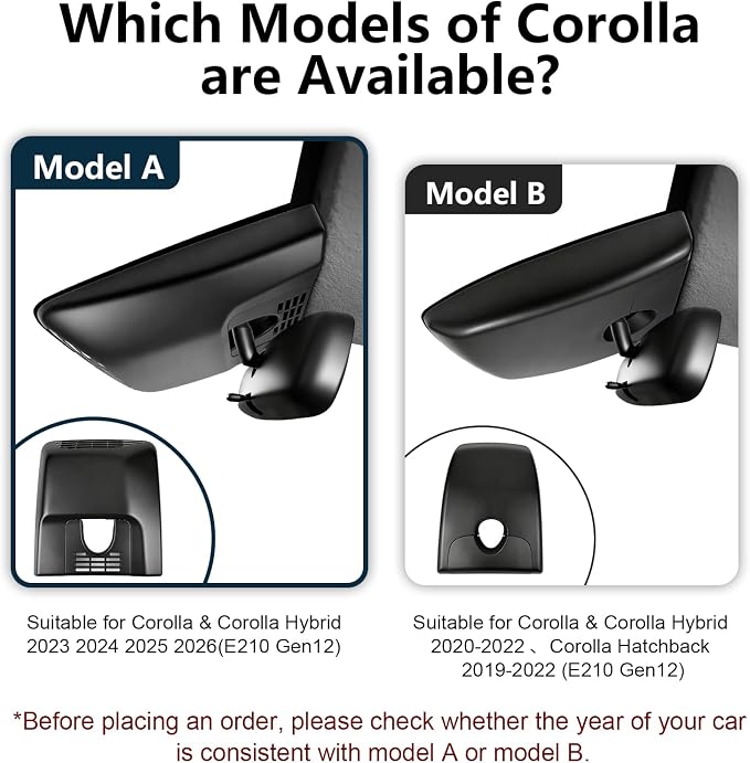 mangoal 4K Dash Cam for Toyota Corolla Gen12 E210 2023-2026 (Model A) | LE SE XLE XSE Hybrid Hatchback etc, Integrated OEM Look, 2160P UHD Video, App & WiFi, Loop Recording, GPS, 64GB Card