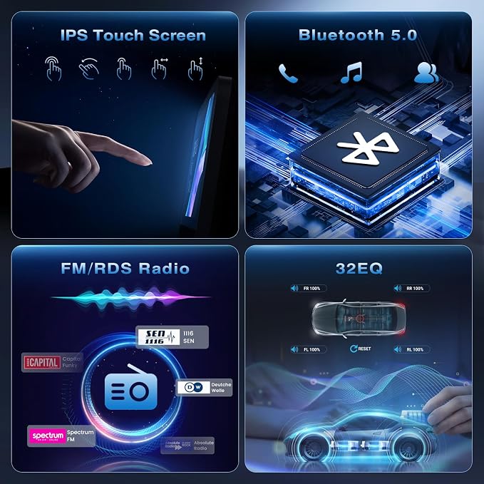 [4G+64G] Android Car Radio for Kia Sportage 2010-2016 with Wireless Carplay Android Auto, 9 Inch HD Touchscreen Car Stereo with WiFi GPS Bluetooth5.0 FM/RDS 32EQ SWC Backup Camera MIC