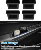 Door Side Organizer Tray for 2022-2025 2026 VW Volkswagen Golf GTI R MK8 Accessories Front & Rear Door Side Storage Box Grab Handle Pocket Box Insert 4PCS