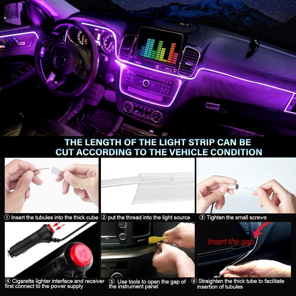 Car LED Interior Strip Light — App-Controlled RGB Ambient Kit