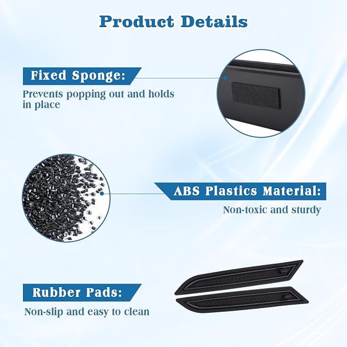 1797 2PCS Front Door Handle Storage Box fit for Ford Bronco 2021 2022 2023 2024 2025 2026 Accessories Car Pocket Organizer with Anti-Slip Black ABS Plastic (Not for Sport)
