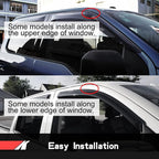 94161 Side Window Visor Wind Vent Deflector fit for 2009-2017 Chevrolet Traverse, 4pcs Out-Channel Tape-On Sun Rain Guards Set Nice Window shade