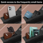 4PCS Door Grab Tray Door Organizer for Ford Explorer 2020 2021 2022 2023 2024 Front and Rear Accessories Phone Holder Container Handle Pocket Storage Box ABS Plastic, Black Mat