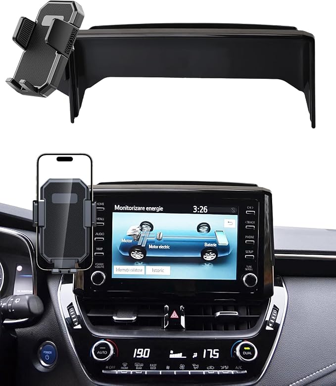 PZK Car Phone Mount for 2019-2026 Toyota Corolla/Corolla Cross 2022-2026 | Corolla Hatchback Accessories 8-inch Screen Auto Lock Car Phone Holder 360° Rotation Not Affect Vent Cell Phone Cradles