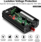 3000W Power Inverter 12V DC to 110V/120V AC, 6000W Peak Car Inverter with 2 AC Outlets, 2.4A USB Port & LCD Display, Portable Backup Power Converter for RV, Truck, Camping, Outdoor & Emergency