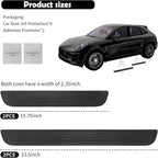 4PCS Car Door Edge Guards with 2.36" Width,Rubber Car Door Sill Protector for Doors Sills Anti-Scratch Protection,Universal Waterproof Doors Sill Protectors for Vehicles