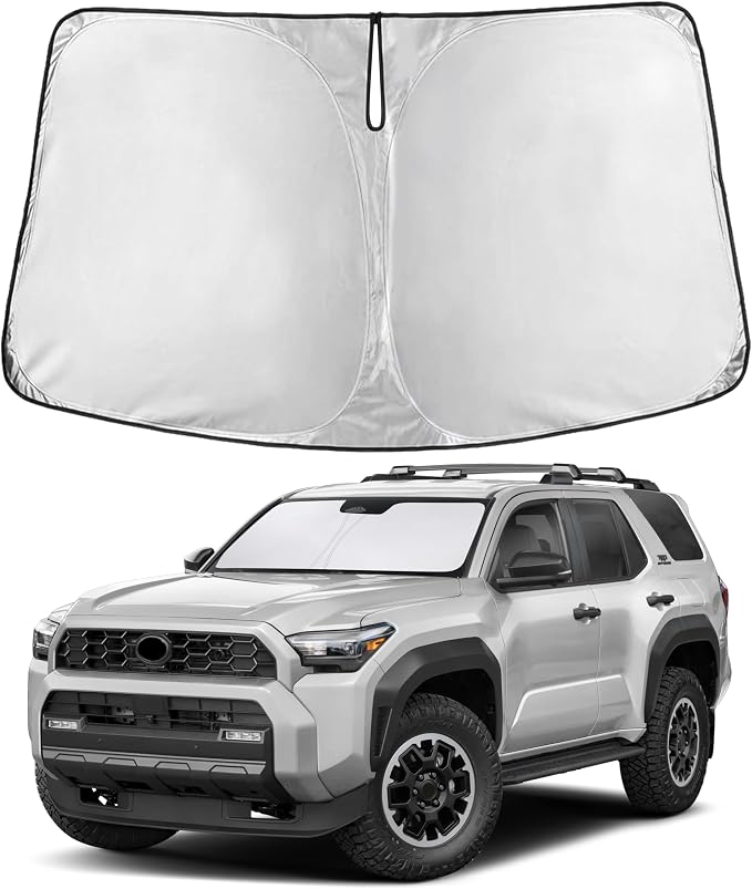 Windshield Sunshade Compatible for Toyota 4Runner 2025 2026 SR5, Trail, TRD (Off-Road, Premium, Pro) Limited, Front Window Sun Shade Cover, UV Heat Blocker & Protector, Car Accessories