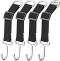 Car Headrest Hooks for Purse and Bags, 4 Pack | Adjustable Back Seat Hanger, Metal Heavy Duty, 100 lbs Capacity, Purse Holder