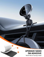 15W for MagSafe Car Mount Charger - [20X Strong Magnets] Wireless Car Phone Holder Charger, Magnetic Phone Holders for Car Vent Dash Accessories for Women Men for iPhone 17 Pro Max Silver