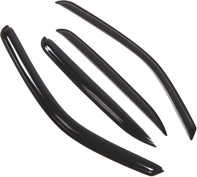 WD2-405 Dark Smoke 4 Pcs Set Window Visor (Outside Mount) Deflector Rain Guard Compatible with 2000-2006 Chevrolet Tahoe