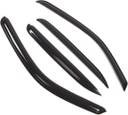 WD2-405 Dark Smoke 4 Pcs Set Window Visor (Outside Mount) Deflector Rain Guard Compatible with 2000-2006 Chevrolet Tahoe