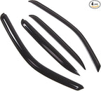 Outside Mount Window Vent Visors Rain Guards Compatible with GMC Yukon 2000-2006 | Side Window Wind Deflectors Rain Shields | Black Tinted, 4 Pcs Set, BGWV-405-2