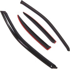 Outside Mount Window Vent Visors Rain Guards Compatible with Kia Spectra Sedan 2001-2004 | Side Window Wind Deflectors Rain Shields | Smoke Tinted, 4 Pcs Set, DGWV-643