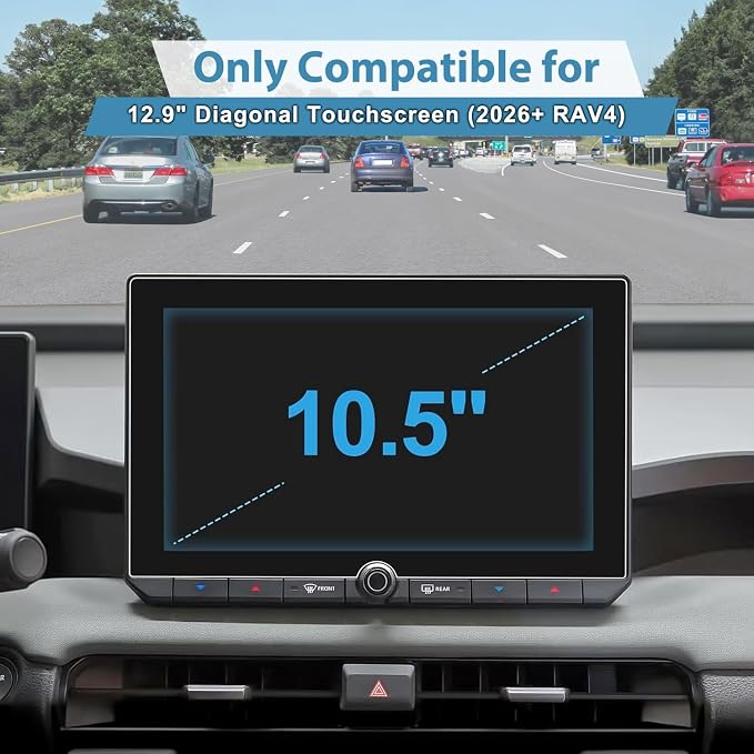 15W Fast Wireless Charger Car Phone Holder for 2026 Toyota RAV4 10.5-inch Touchscreen (LE/SE/XLE Premium/Woodland), 360° Rotation Phone Mount Compatible with MagSafe, 2026 Toyota RAV4 Accessories